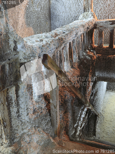 Image of Detail in a salt mine