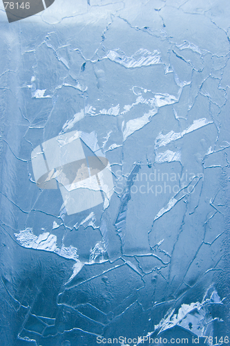 Image of Cracked ice surface (background, texture)