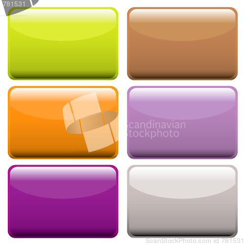 Image of colorful oblong web buttons