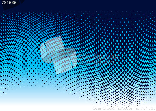 Image of ocean halftone wave