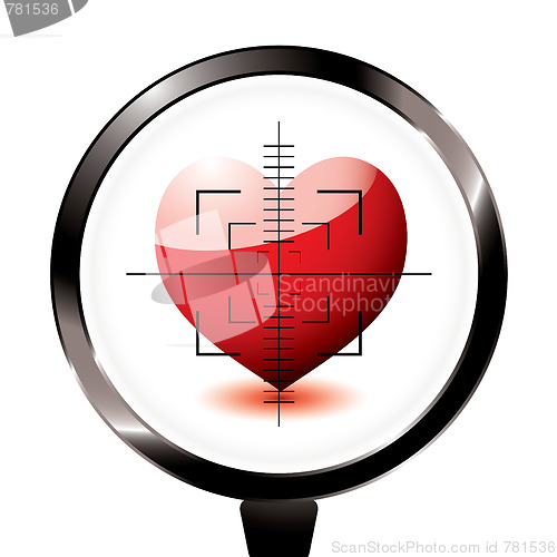 Image of love heart riffle target