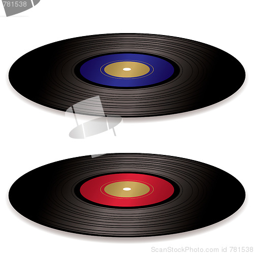 Image of LP record album flat