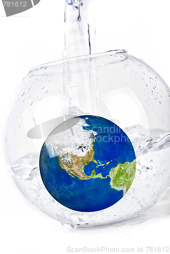 Image of earth in water