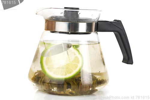 Image of green tea with lime