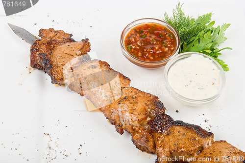 Image of Grilled pork kebab