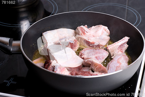 Image of frying meat