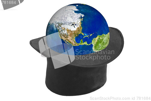 Image of Black hat and earth