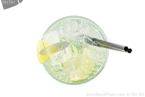 Image of alcohol fresh cocktail closeup