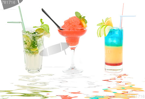 Image of Set of three Fresh cocktails 