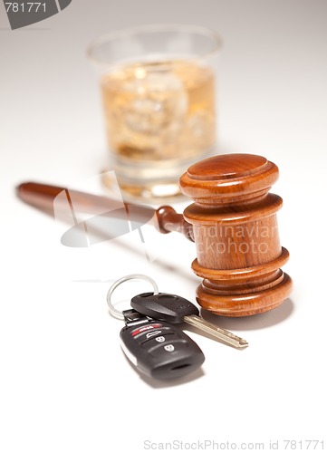 Image of Gavel, Alcoholic Drink & Car Keys