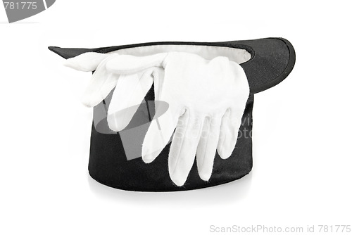 Image of Black magic hat and gloves