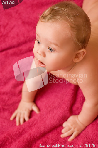Image of lying baby boy