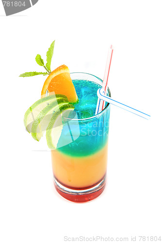 Image of Alcoholic blue cocktail