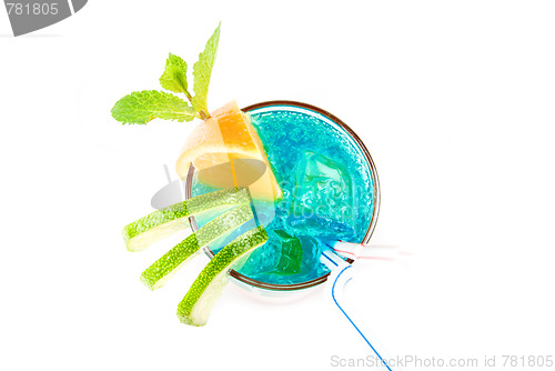 Image of Blue alcoholic cocktail