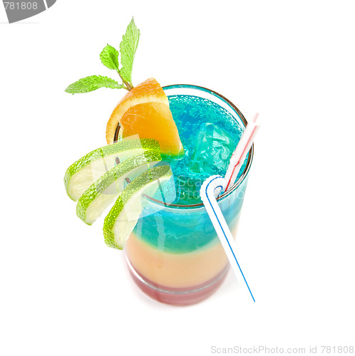 Image of Alcoholic blue cocktail