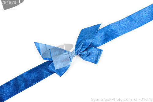 Image of blue holiday ribbon