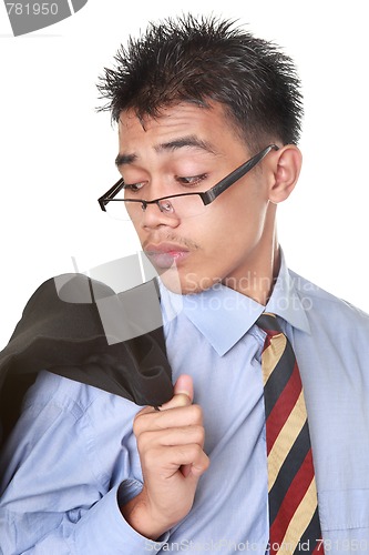 Image of Businessman hindsight portrait