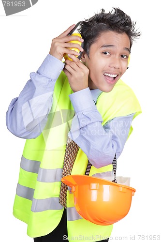 Image of Asian construction engineer