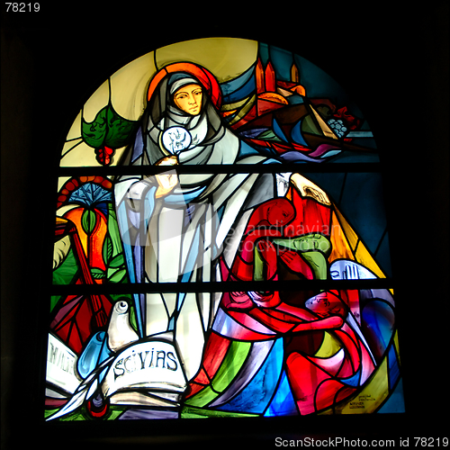 Image of Stained-glass church window