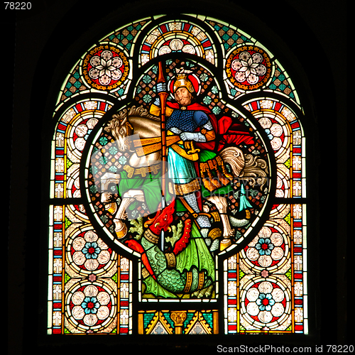 Image of Stained-glass church window