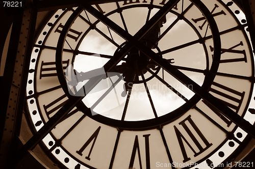 Image of Clock at the Orsay Museum. Paris, France