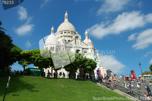 Image of The Sacre-Coeur basilica in Montmartre, Paris