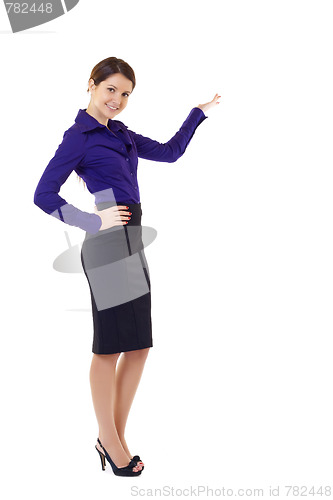Image of businesswoman presenting something