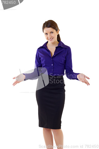 Image of Friendly smiling businesswoman