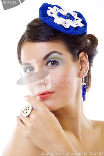 Image of portrait of a woman in studio