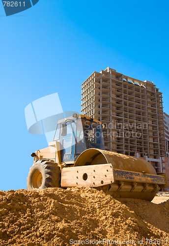 Image of Resting road-roller