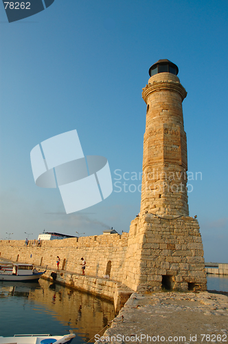 Image of Old Lighthouse. Rethymnon, Crete, Greece