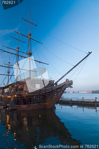 Image of Illuminated sailing ship