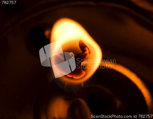 Image of bright tealight abstraction
