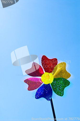 Image of Wind-toy at clear blue sky