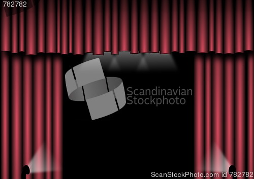 Image of Red Stage Curtains