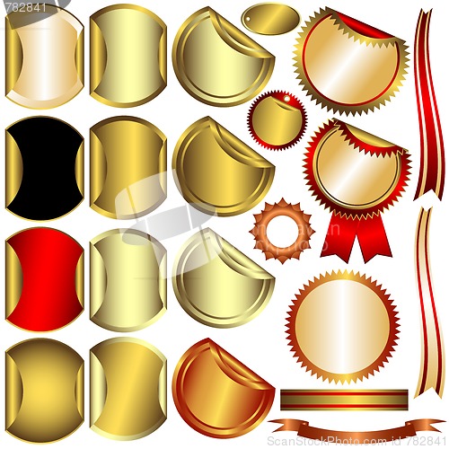 Image of Set metallic design elements