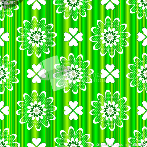 Image of Green floral seamless pattern