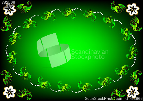 Image of Green Easter flower background