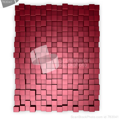 Image of red cubes background