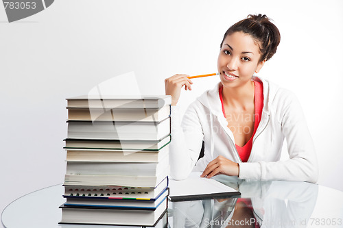 Image of Beautiful college student