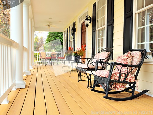 Image of Front Porch of Traditional Home