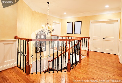 Image of Upper Hallway and Staircase in Upscale Home