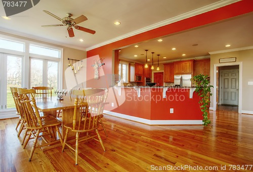 Image of Dining Room and Kitchen Interior