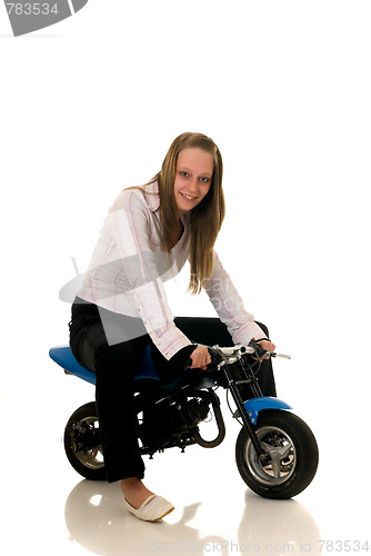 Image of Youngster with her pocketbike