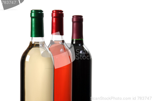 Image of Red, rose and white wine, drink photo