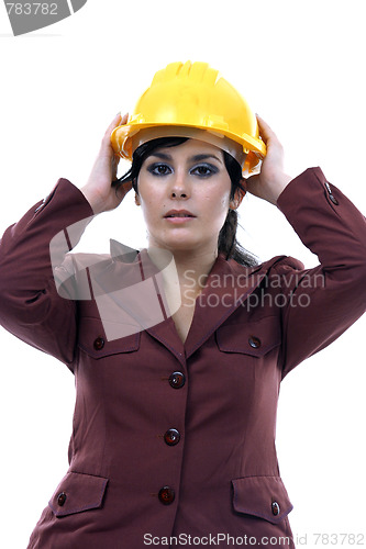 Image of beautiful female architect