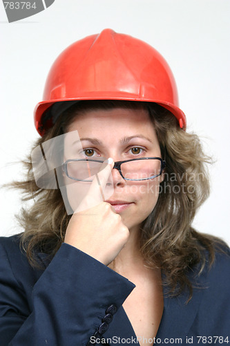 Image of beautiful female architect