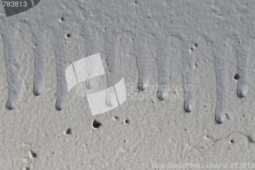 Image of Trickles of paint on wall