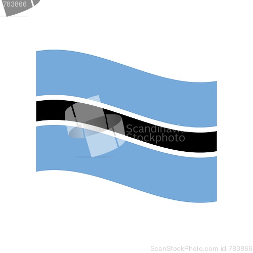 Image of flag of botswana