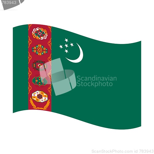 Image of flag of turkmenistan